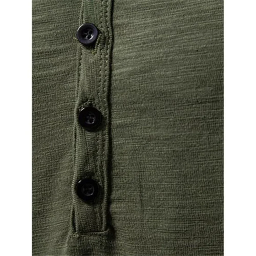 Men's Casual Button Detail T-Shirt